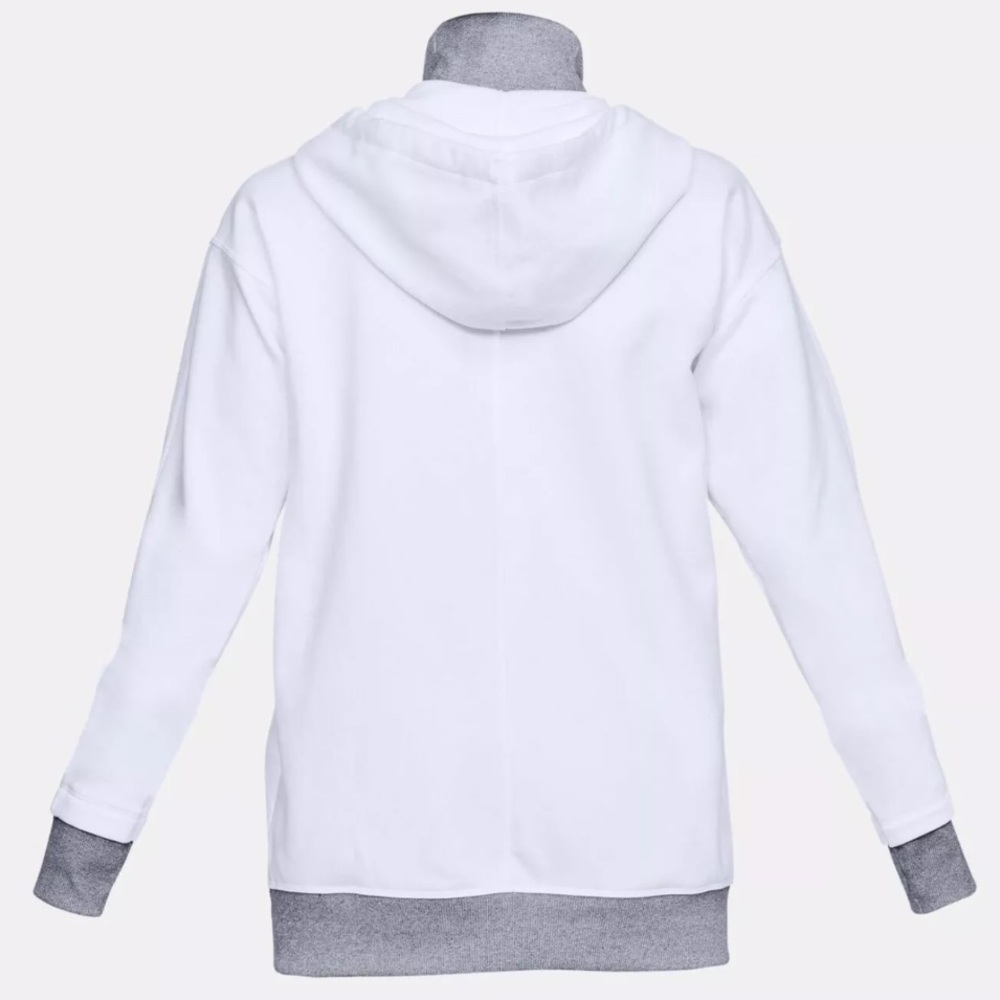 New Under Armour M White Hoodie Zipper Sweatshirt - Picture 5 of 7